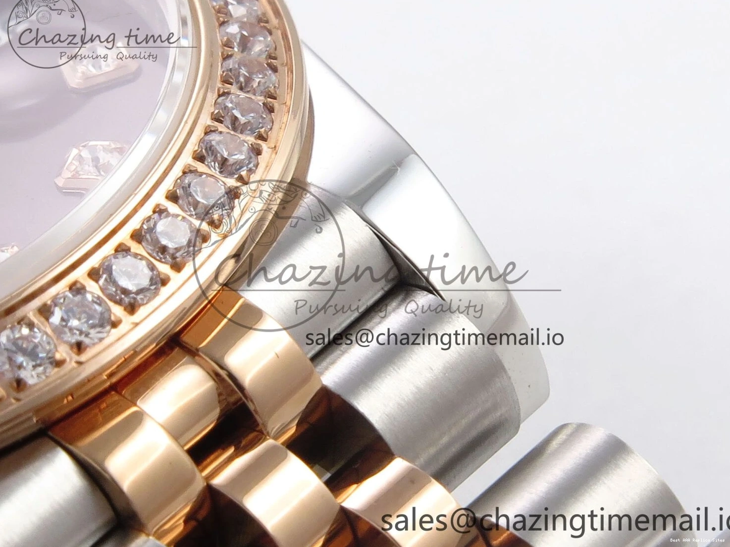 AAA Replica Watches GMF Bracelet SS on Jubilee Dimonds 278381RBR Supportive 1:1 Best 1166 Edition Brown 31 A DateJust Steel 904L RG Dial 0121